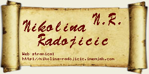 Nikolina Radojičić vizit kartica